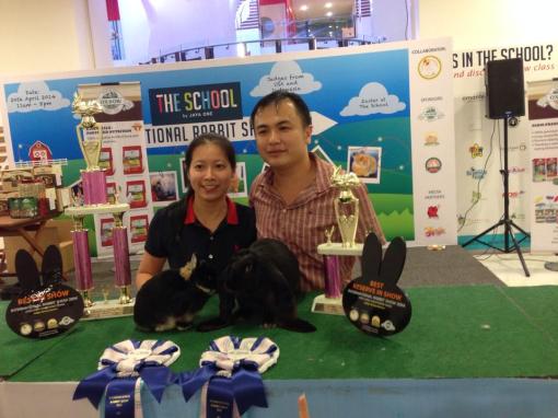 Best in Show and Reserve in Show were both won by Beh and Yo.  BIS was a CN Netherland Dwarf doe, and RIS was a homebred English Lop.  