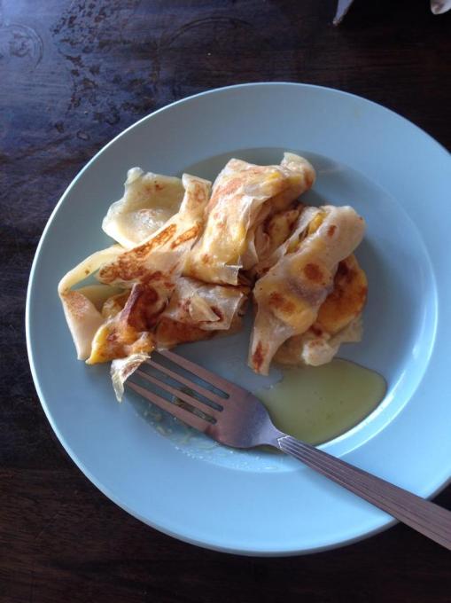 Another take on the roti pisang (banana pancake)